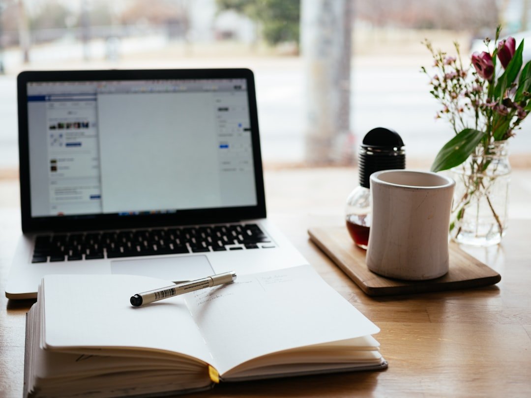 Writer working at a desk representing Blair Warren's career in persuasion and copywriting
