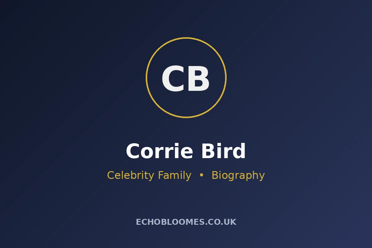 Corrie Bird biography graphic